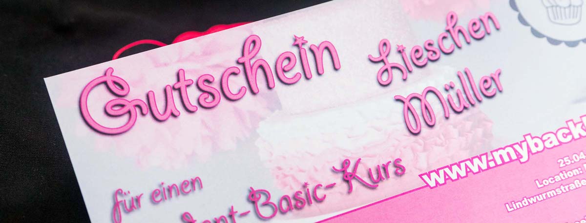 Gutschein in einer Geschenkbox
