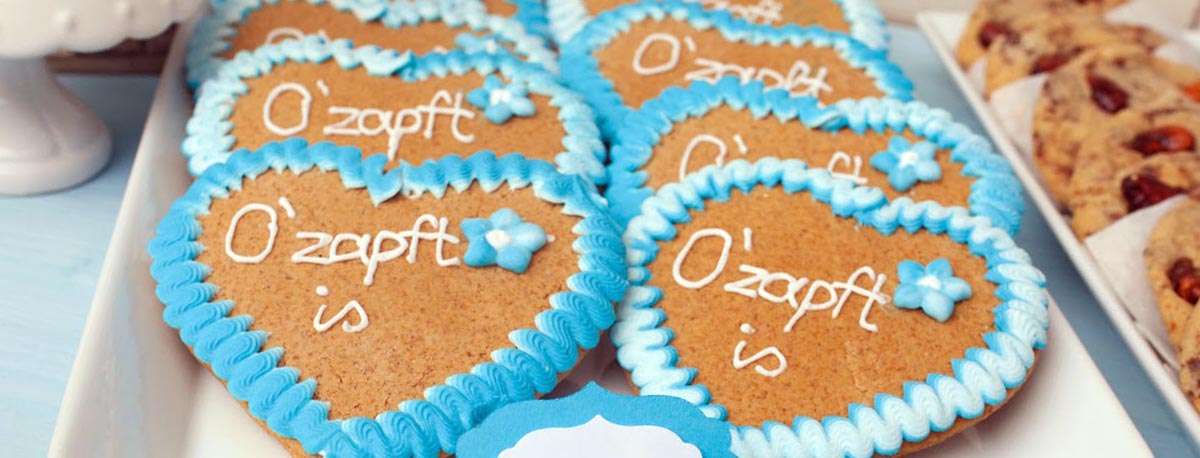 LEbkuchenherzen mit Aufschrift O'zapft is